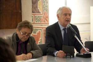 Dante Ciliani con il presidente dell'Associazione Amici di Spoleto Dario Pompili